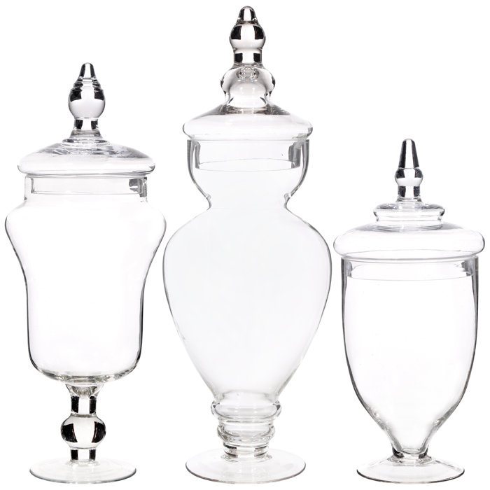 Home Essentials and Beyond 3 Piece Apothecary Jar Set & Reviews Wayfair